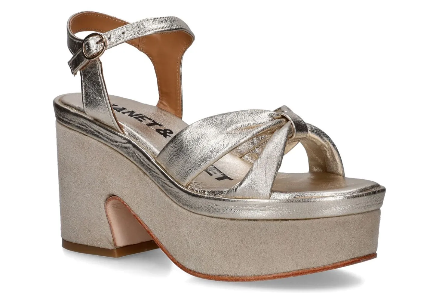 Sandalen met sleehak JANET & JANET
