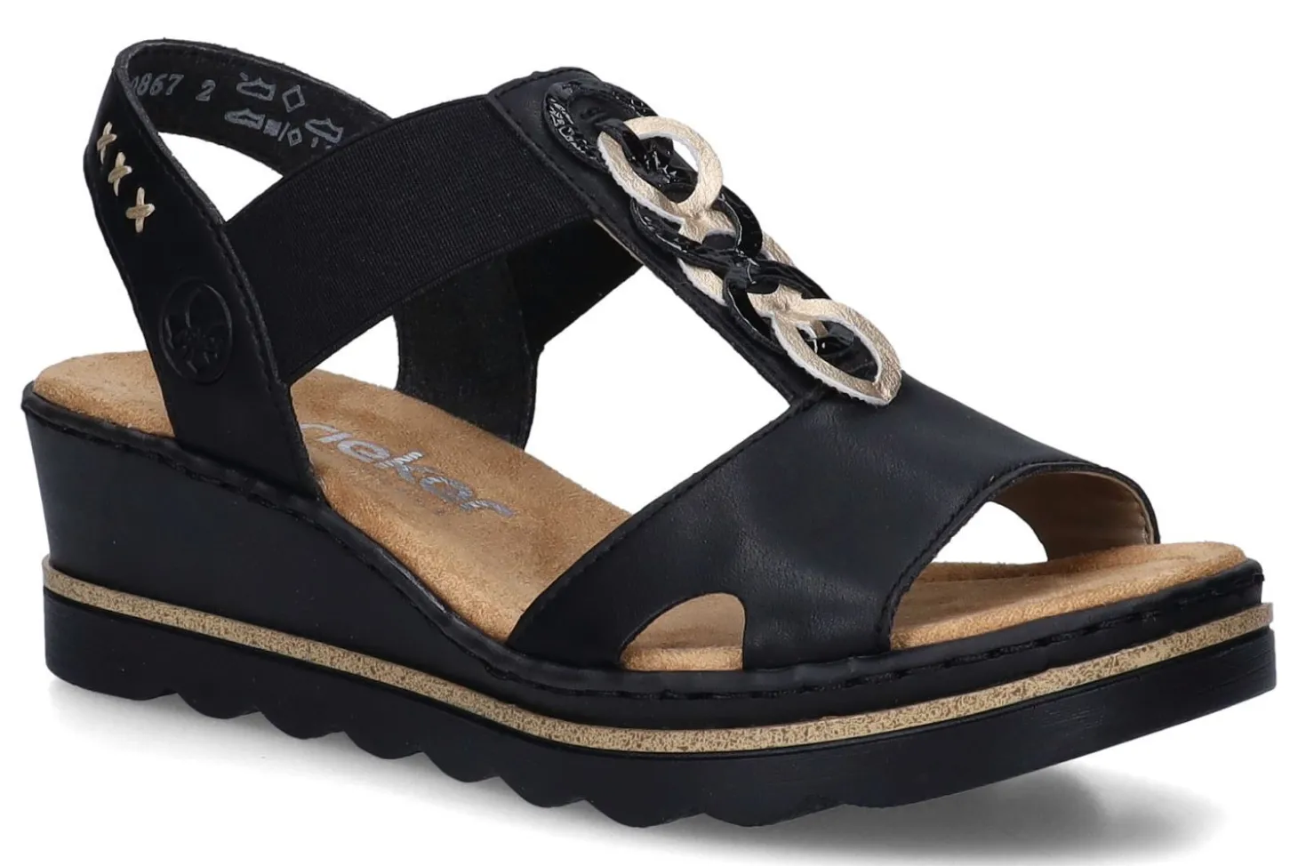 Sandalen met sleehak RIEKER