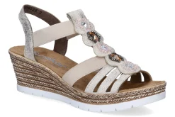 Sandalen met sleehak RIEKER