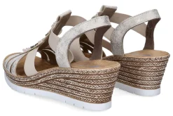 Sandalen met sleehak RIEKER