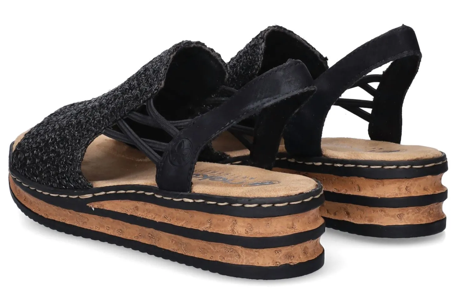 Sandalen met sleehak RIEKER